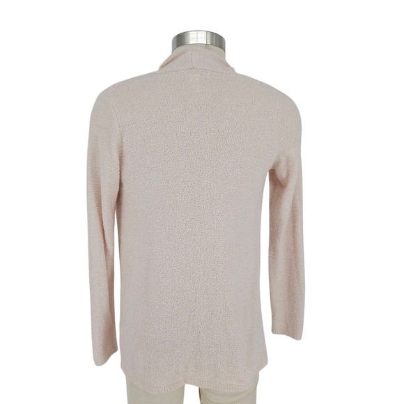 Barefoot Dreams Cozychic Lite Knit Sweater Cardigan Pink Long Sleeve Open Large - Picture 3 of 6